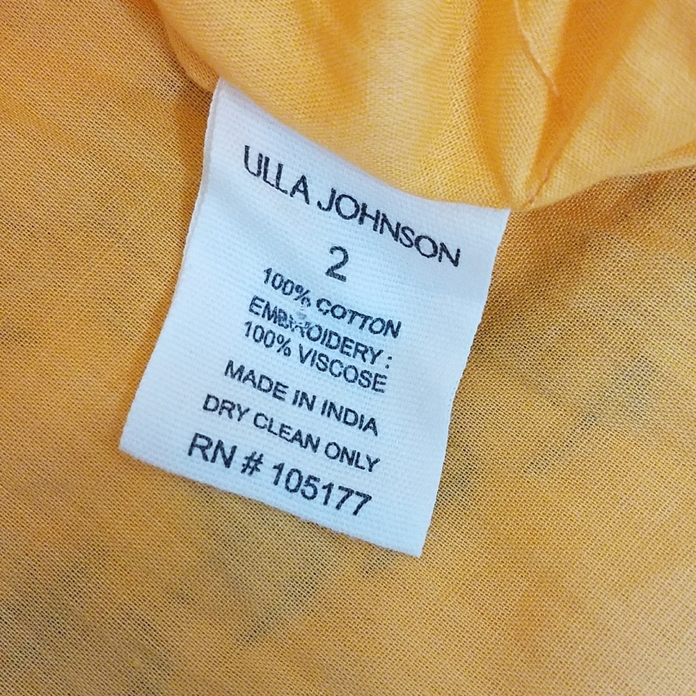 Ulla Johnson Mariza Poplin Midi Dress in Papaya - Picture 12 of 14